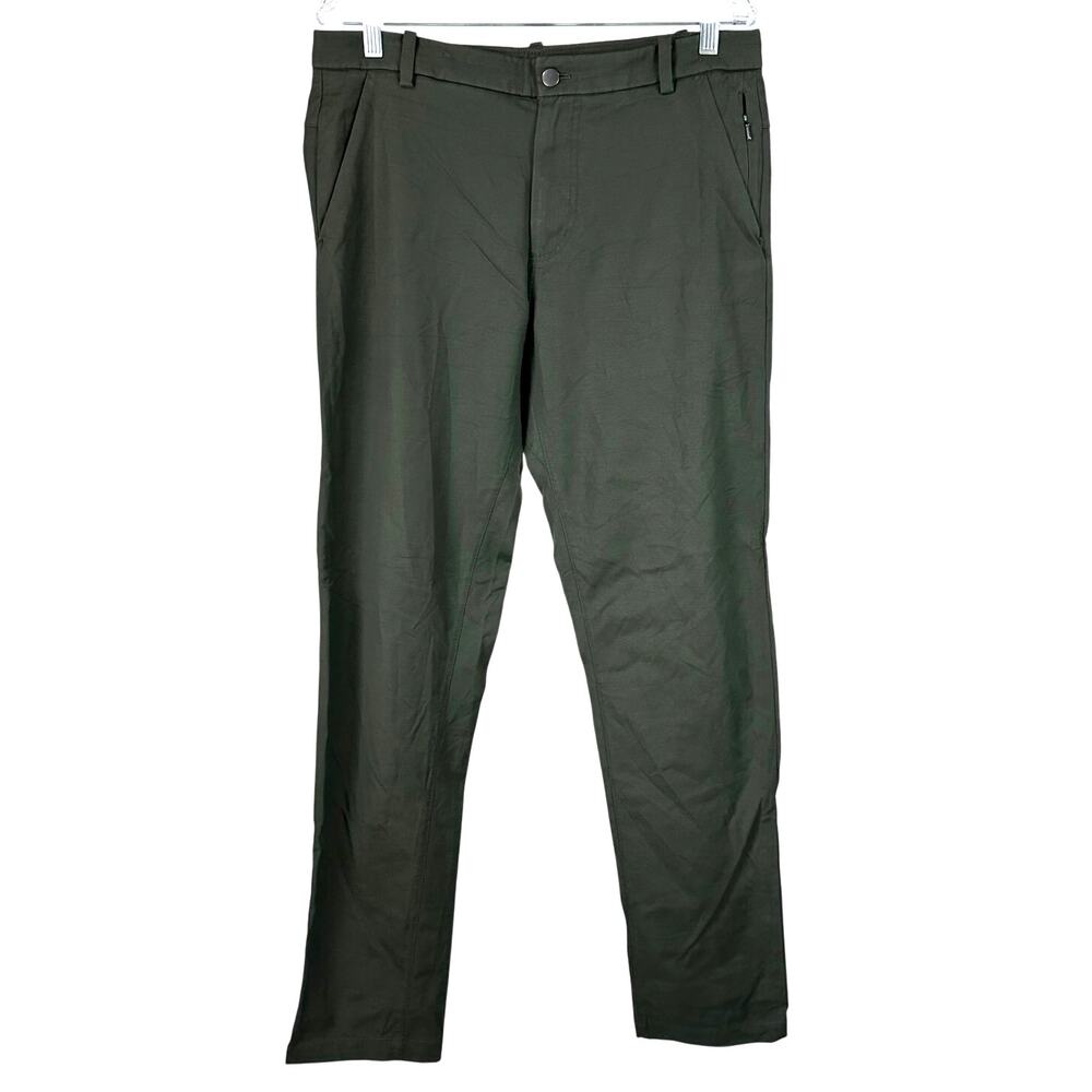 Lululemon Commission Pant Classic Qwick Chino Brownish Grey Men's Sz 32 x 33 EUC